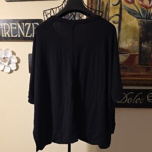 STYLUS Black Long Sleeve Women's Top XXL